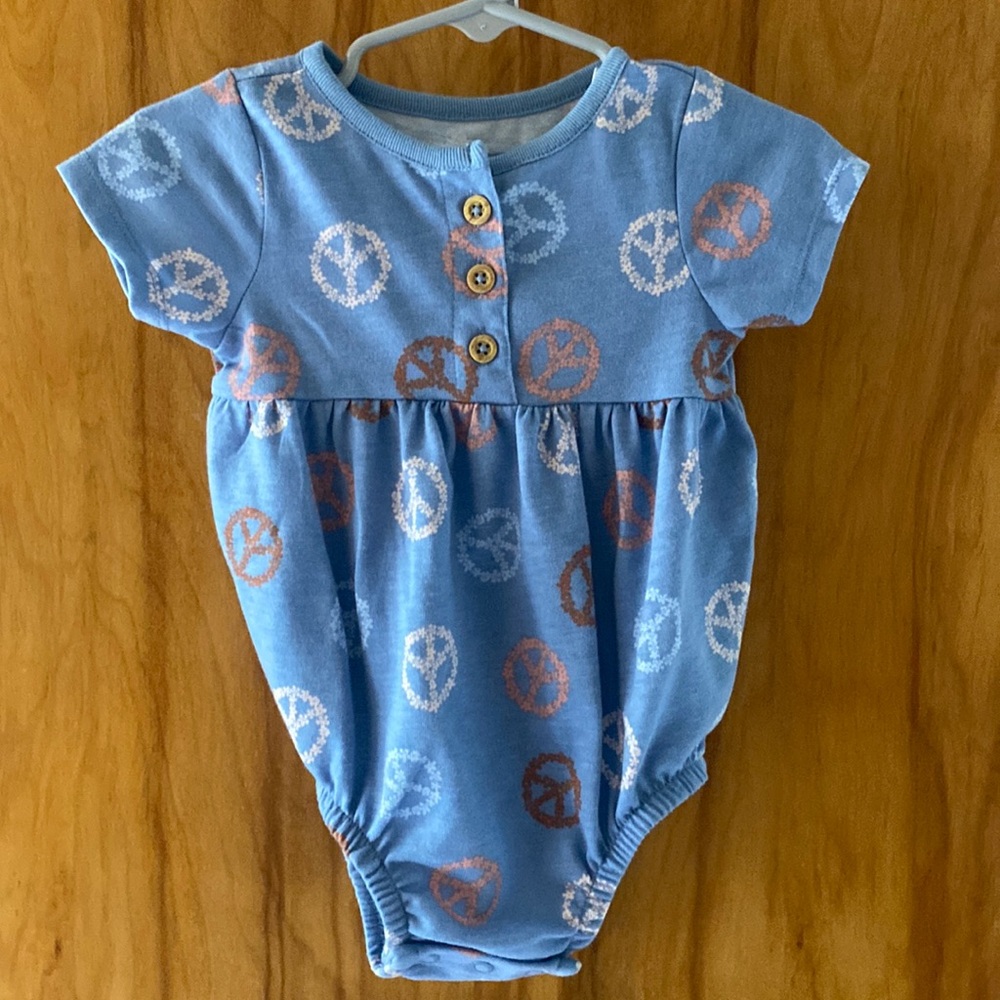 Garanimal’s Peace Sign One Piece 6-9M NWOT